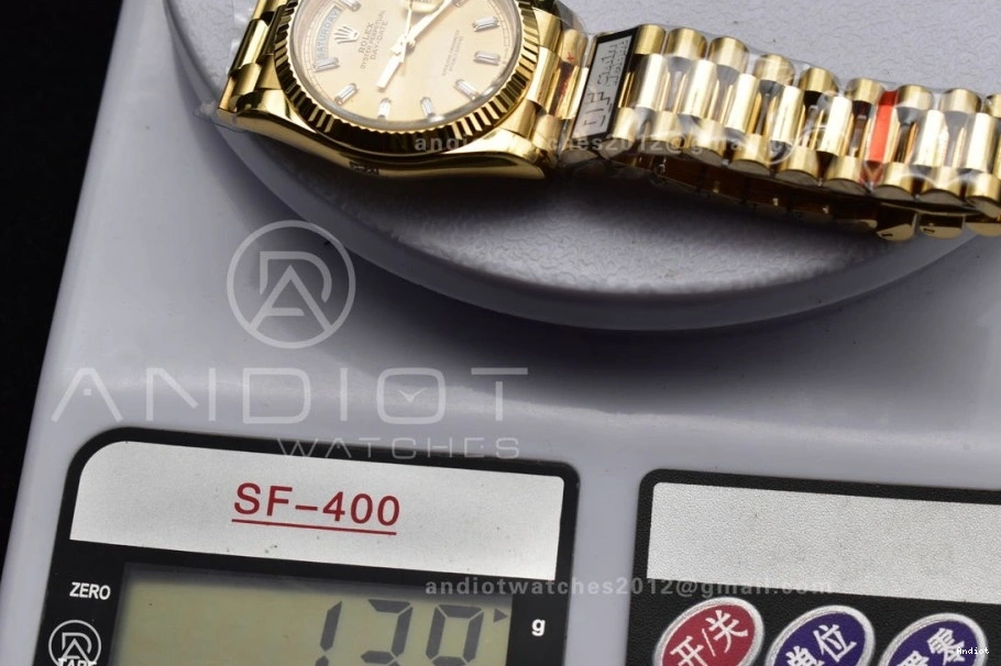 904L Weight) Diamond QF YG vr3255 with V5 Stick President 36 Best Steel Dial Gold DayDate on Bracelet Edition (Gain 0516